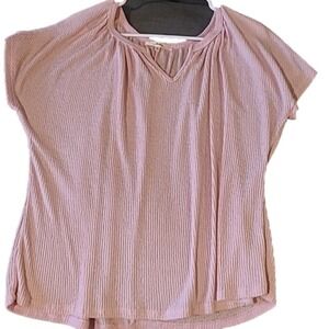 Andree Pink knit short‎ sleeve top
